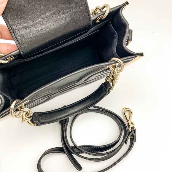 NWOT HEIRLOOM Black Structured Leather Mini Bag - Picture 4 of 4